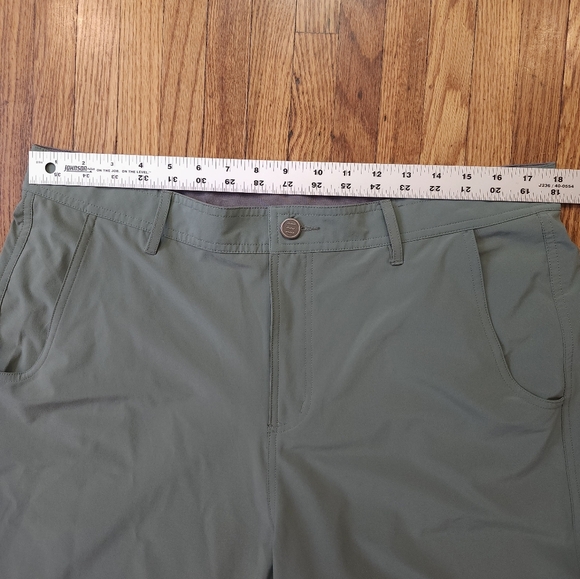Free Fly Mens Shorts Size 36 Stretch Performance Green - Picture 4 of 7